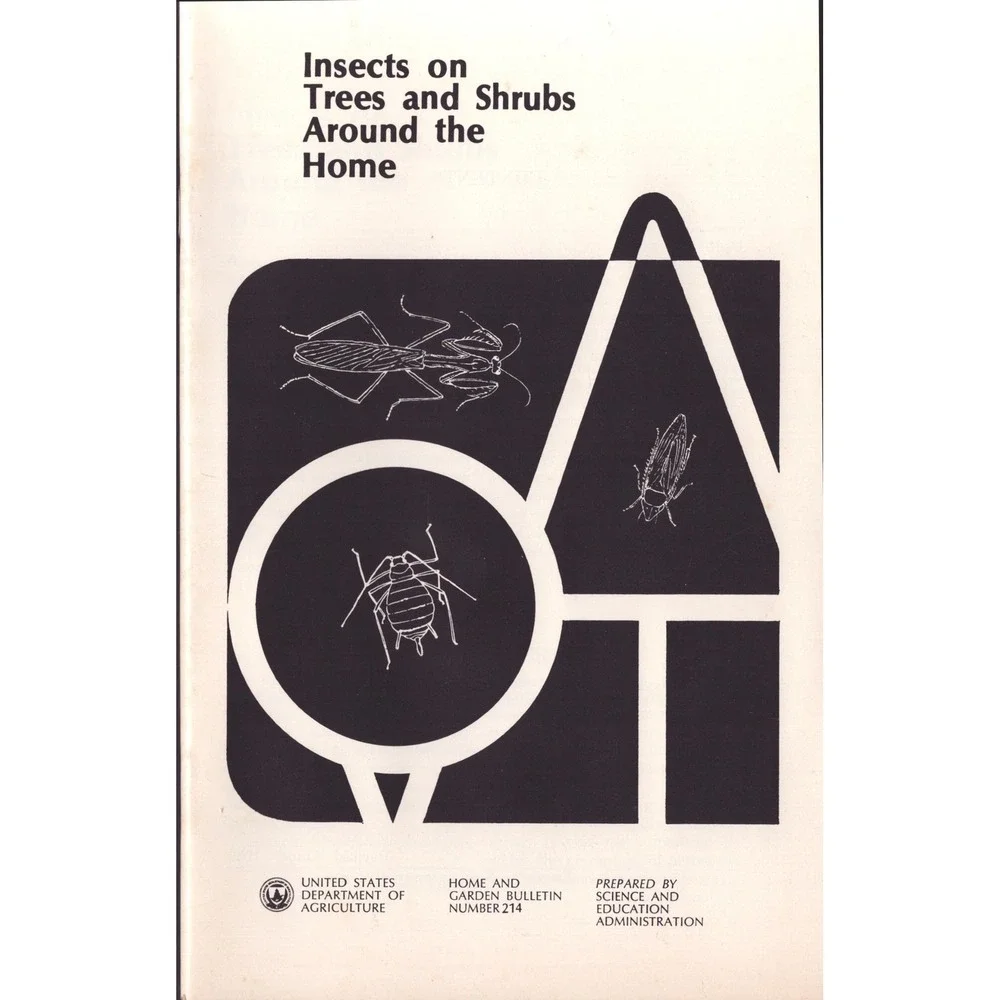 Insects on Trees and Shrubs Around the Home USDA Bulletin 214 Vintage 1980